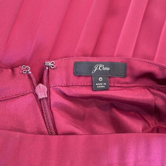 J. Crew cranberry pleated skirts. - Picture 2 of 3
